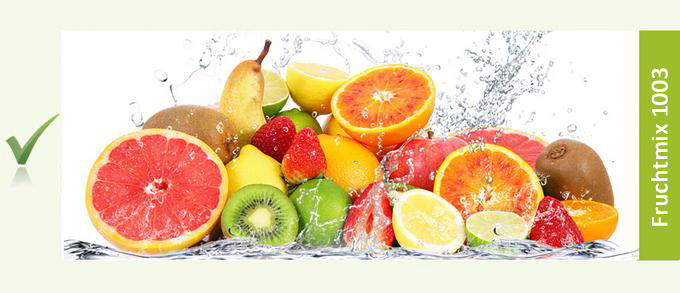 Küchenrückwand Motiv: Fruchtmix, Orangen, Kiwi, Birne, Zitrone 1003