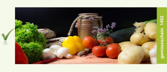 Küchenrückwand Motiv: Gemüse - Gemüseschein 1042