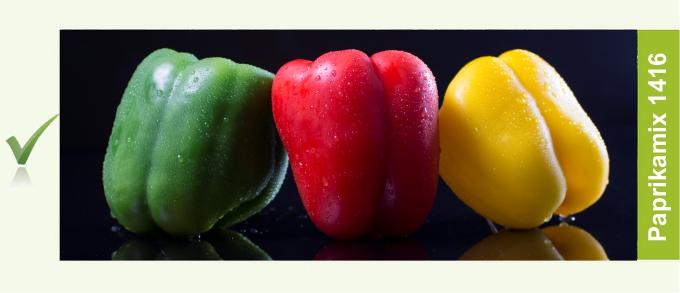 Küchenrückwand Motiv: Paprikamix - Grüne Paprika - Rote Paprika - Gelbe Paprika 1416